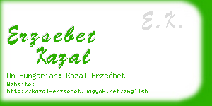 erzsebet kazal business card